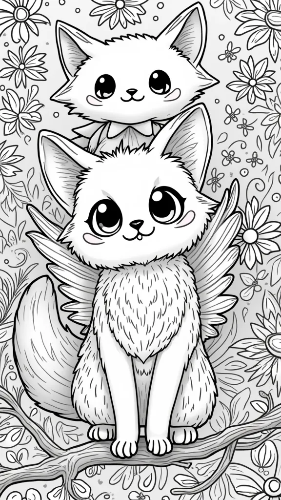 coloring pages anime animals